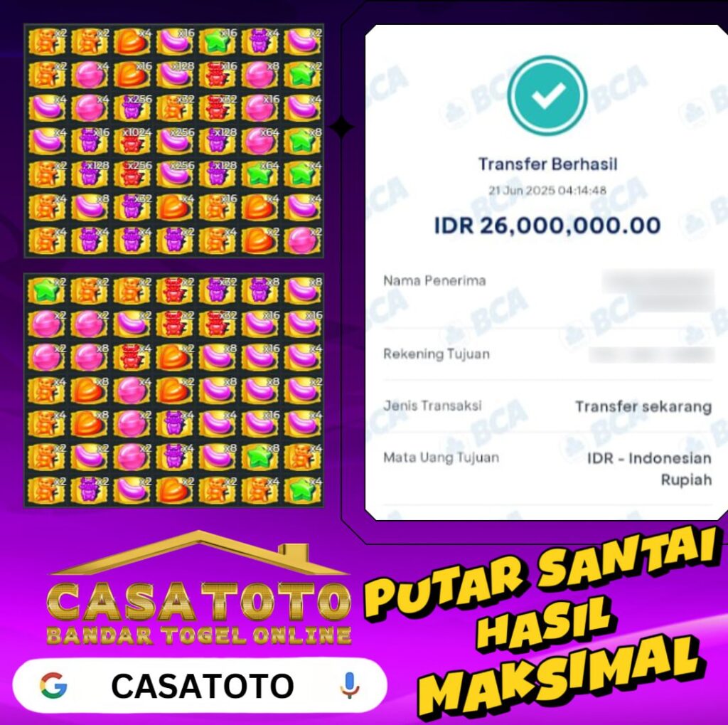 CASATOTO GACORR!! MENANG LAGI SEBESAR 26JT DI SUGAR RUSH 1000 !!