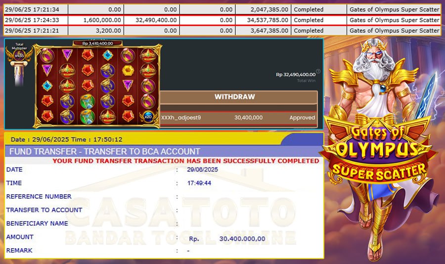 CASATOTO CUANN TERUS TERUSANN! MENANG SEBESAR 30 JT DI PRAGMATIC PLAY!