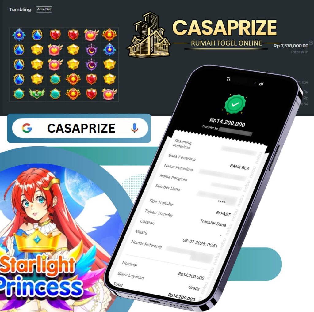CASAPRIZE SUPER HOKI!!! STARLIGHT PRINCESS NAIK KELAS, HADIAH LANGSUNG 14 JUTA!!!