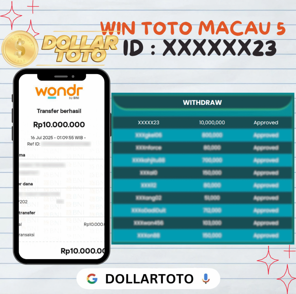 MEMBER DOLLARTOTO JACKPOT DI PASARAN TOTO MACAU 5