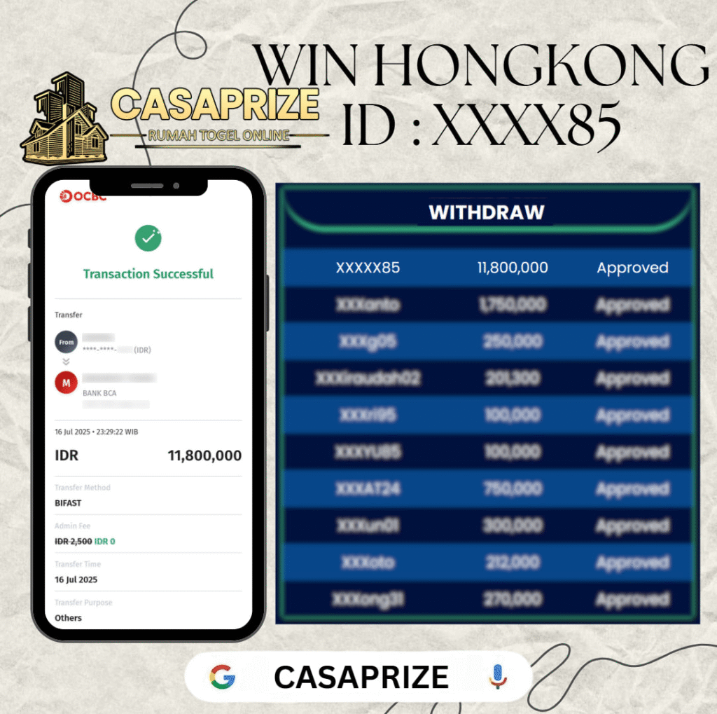 MEMBER CASAPRIZE JACKPOT DI PASARAN HONGKONG