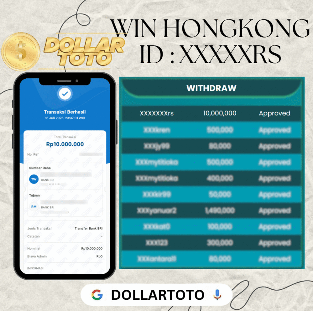 MEMBER DOLLARTOTO JACKPOT DI PASARAN HONGKONG