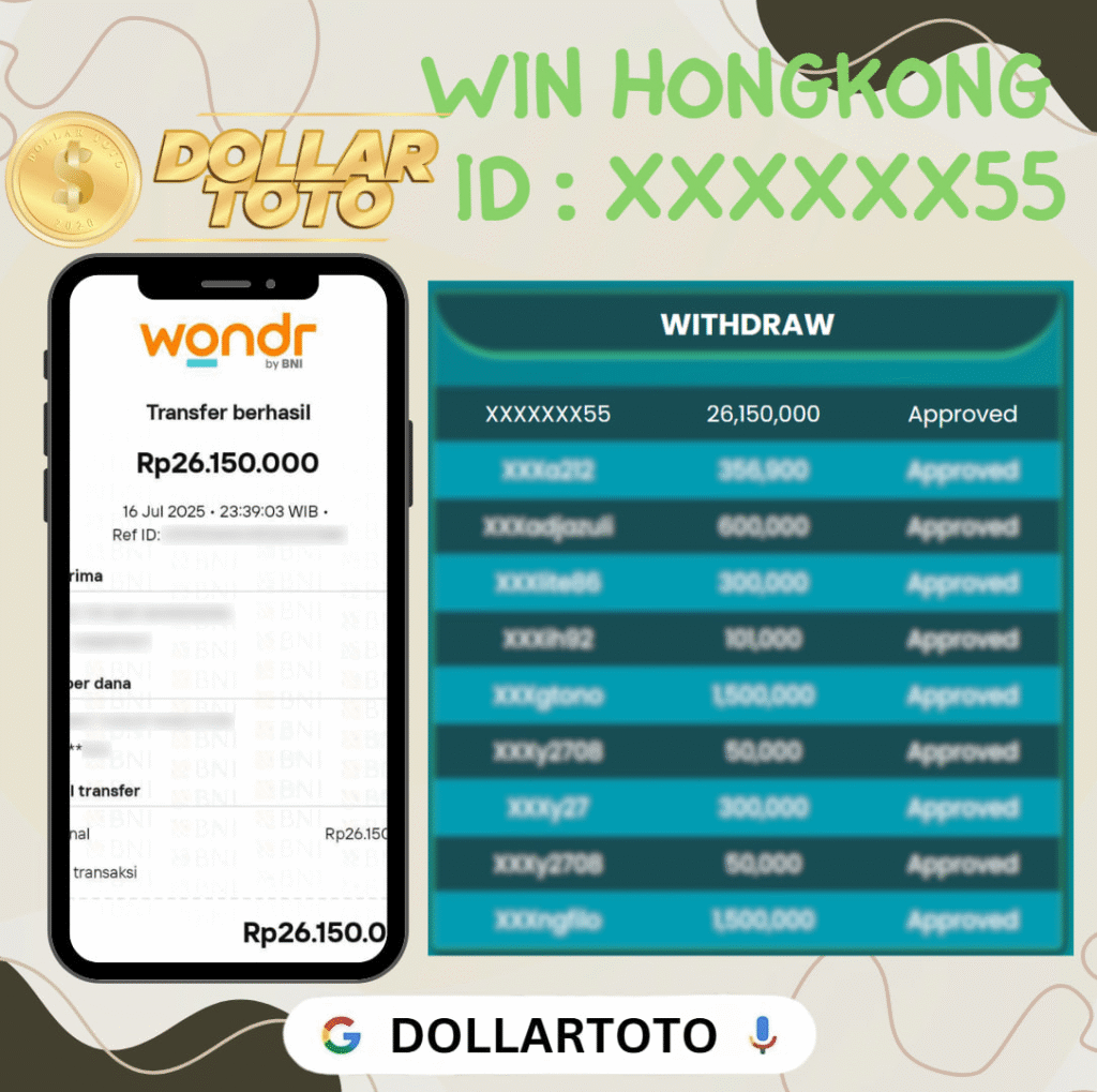 MEMBER DOLLARTOTO JACKPOT DI PASARAN HONGKONG