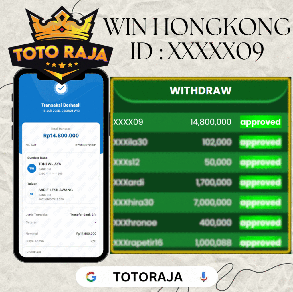 MEMBER TOTORAJA JACKPOT DI PASARAN HONGKONG