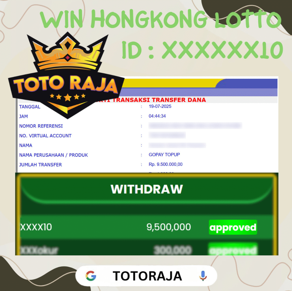 MEMBER TOTORAJA JACKPOT DI PASARAN HONGKONG LOTTO