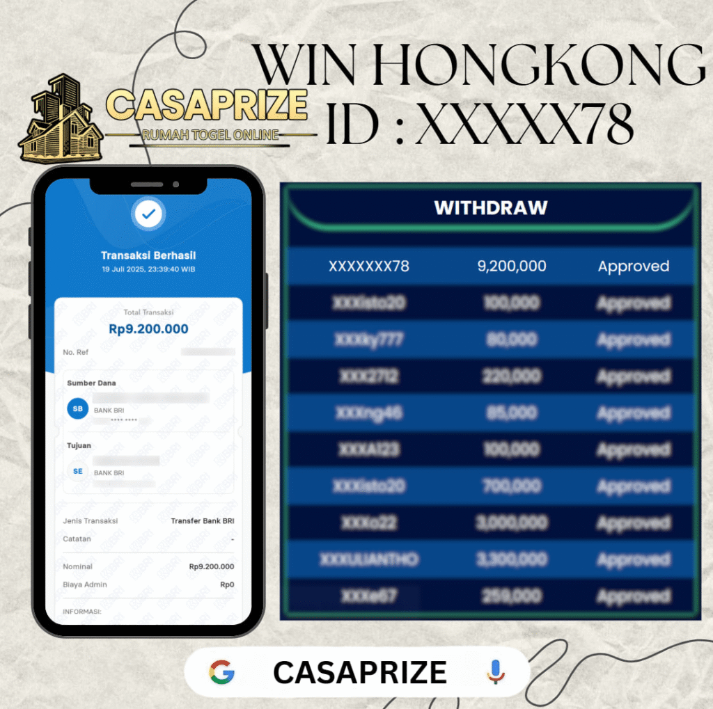 MEMBER CASAPRIZE JACKPOT DI PASARAN HONGKONG