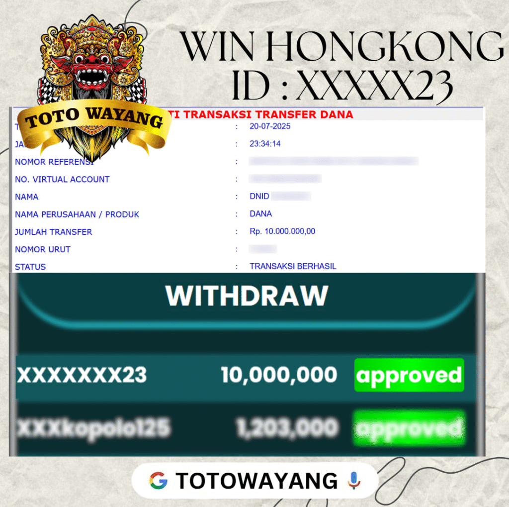 MEMBER TOTOWAYANG JACKPOT DI PASARAN HONGKONG