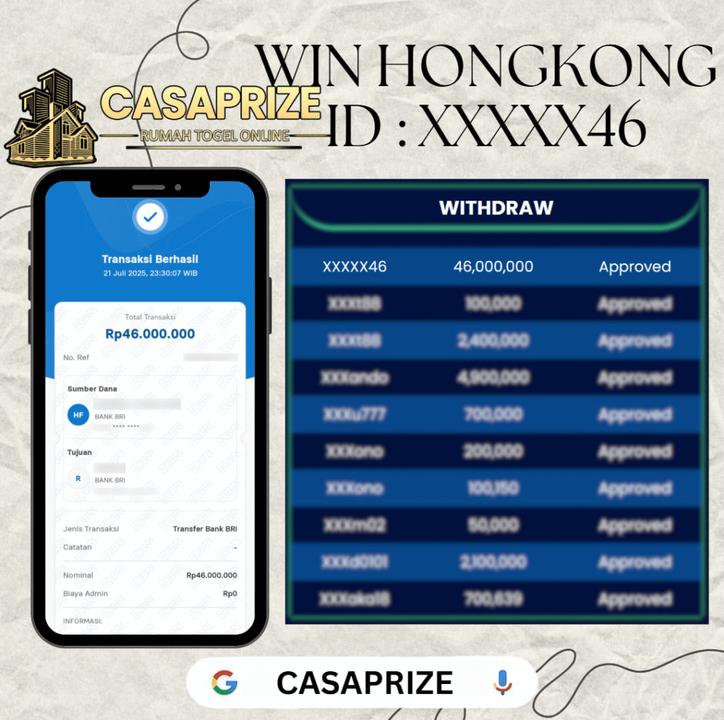 MEMBER CASAPRIZE JACKPOT DI PASARAN HONGKONG