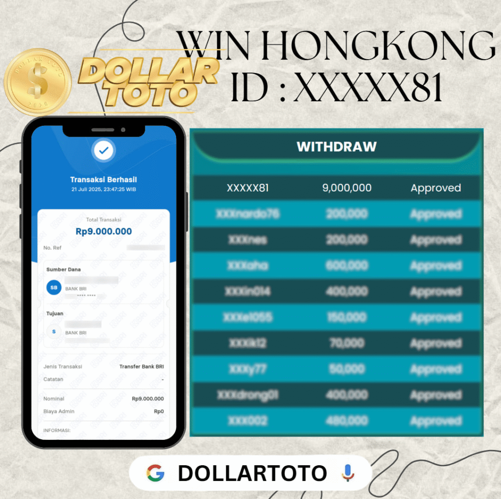 MEMBER DOLLARTOTO JACKPOT DI PASARAN HONGKONG