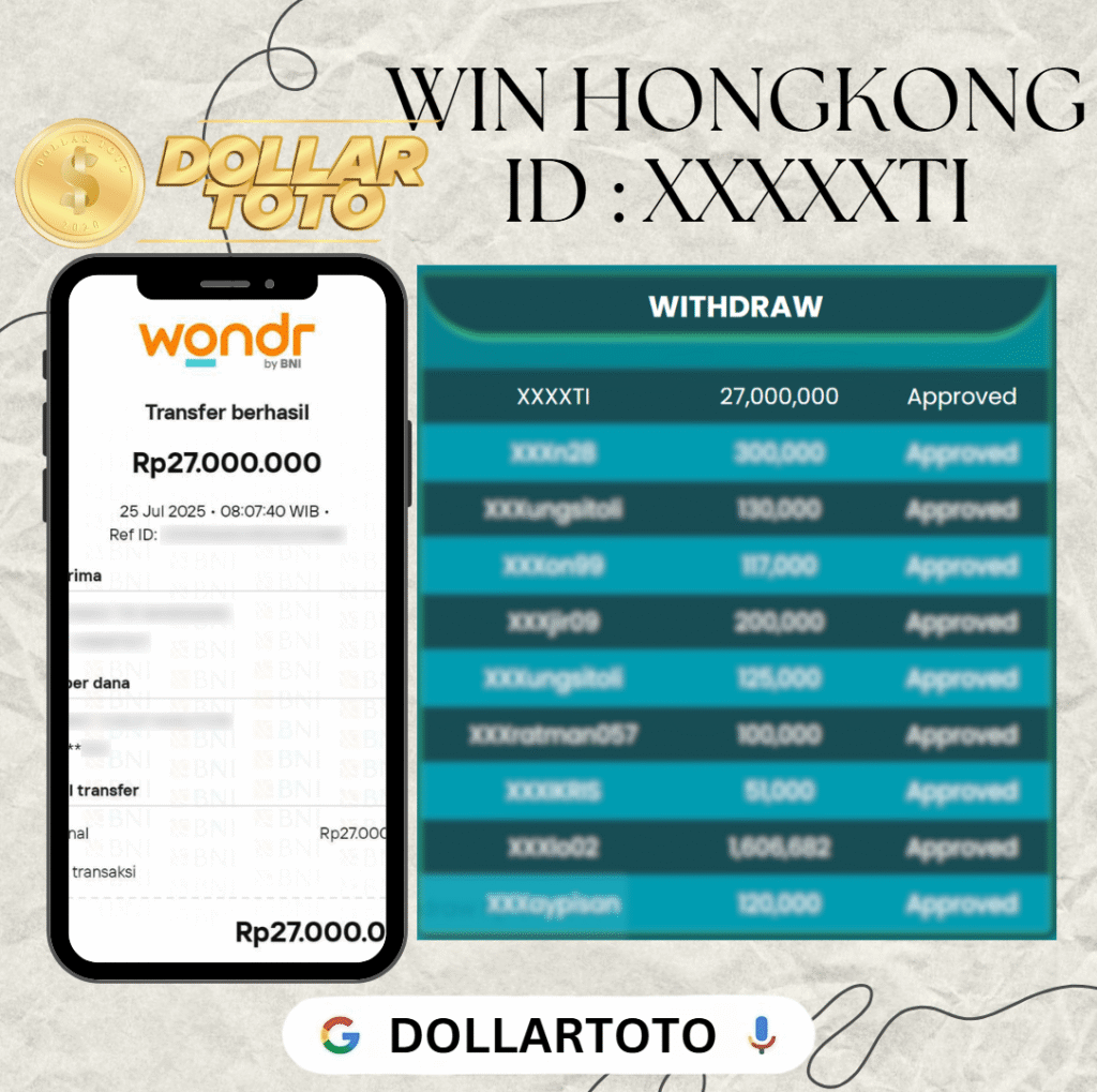 MEMBER DOLLARTOTO JACKPOT DI PASARAN HONGKONG