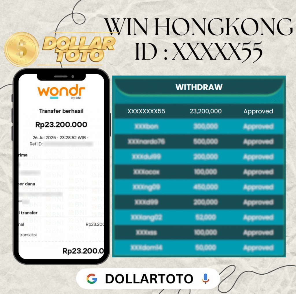 MEMBER DOLLARTOTO JACKPOT DI PASARAN HONGKONG 