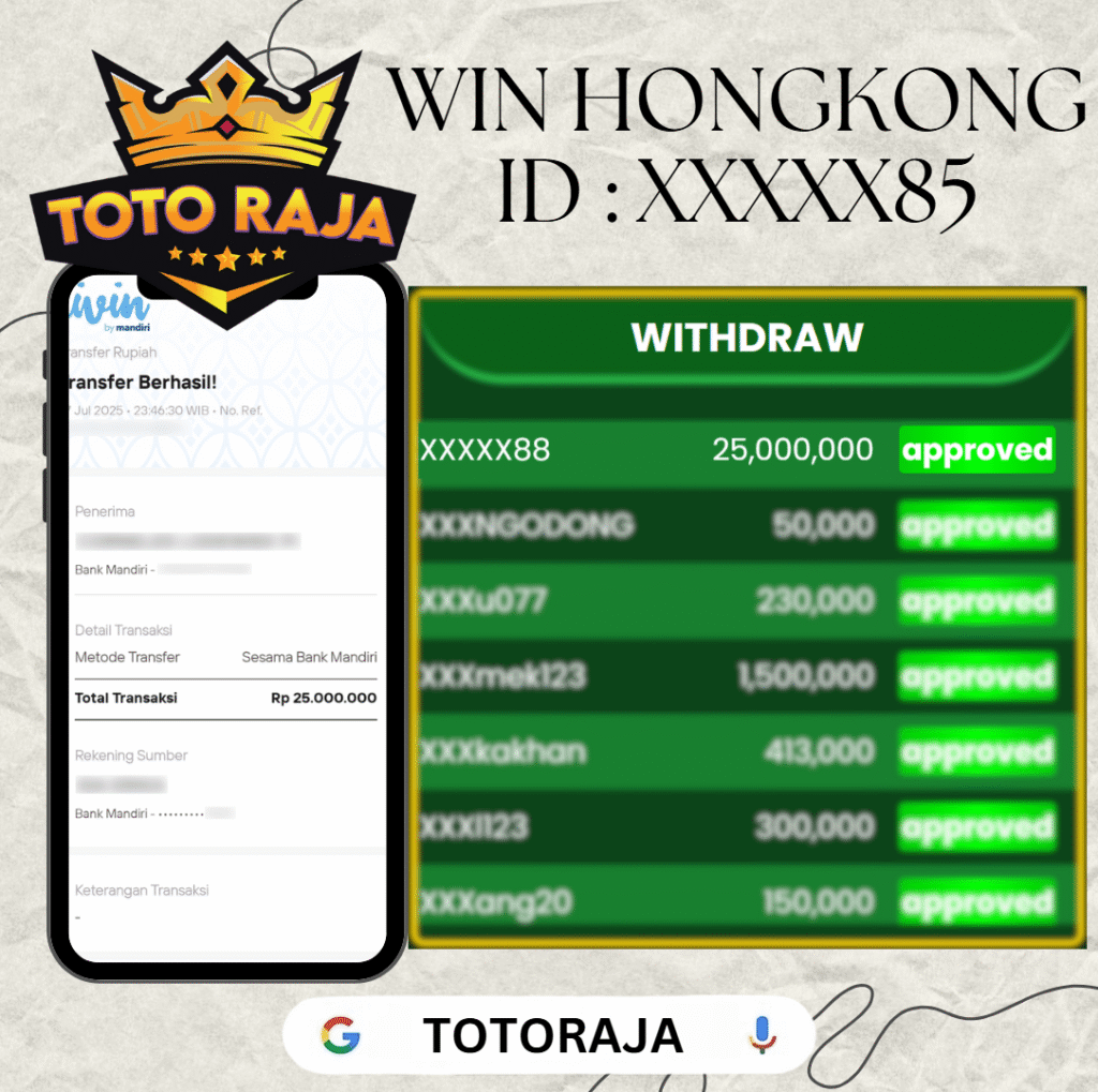 MEMBER TOTORAJA JACKPOT DI PASARAN HONGKONG