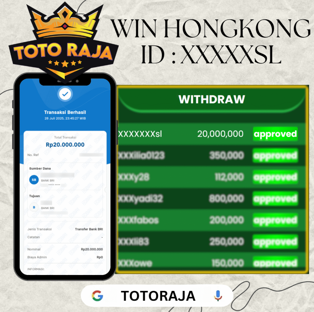 MEMBER TOTORAJA JACKPOT DI PASARAN HONGKONG