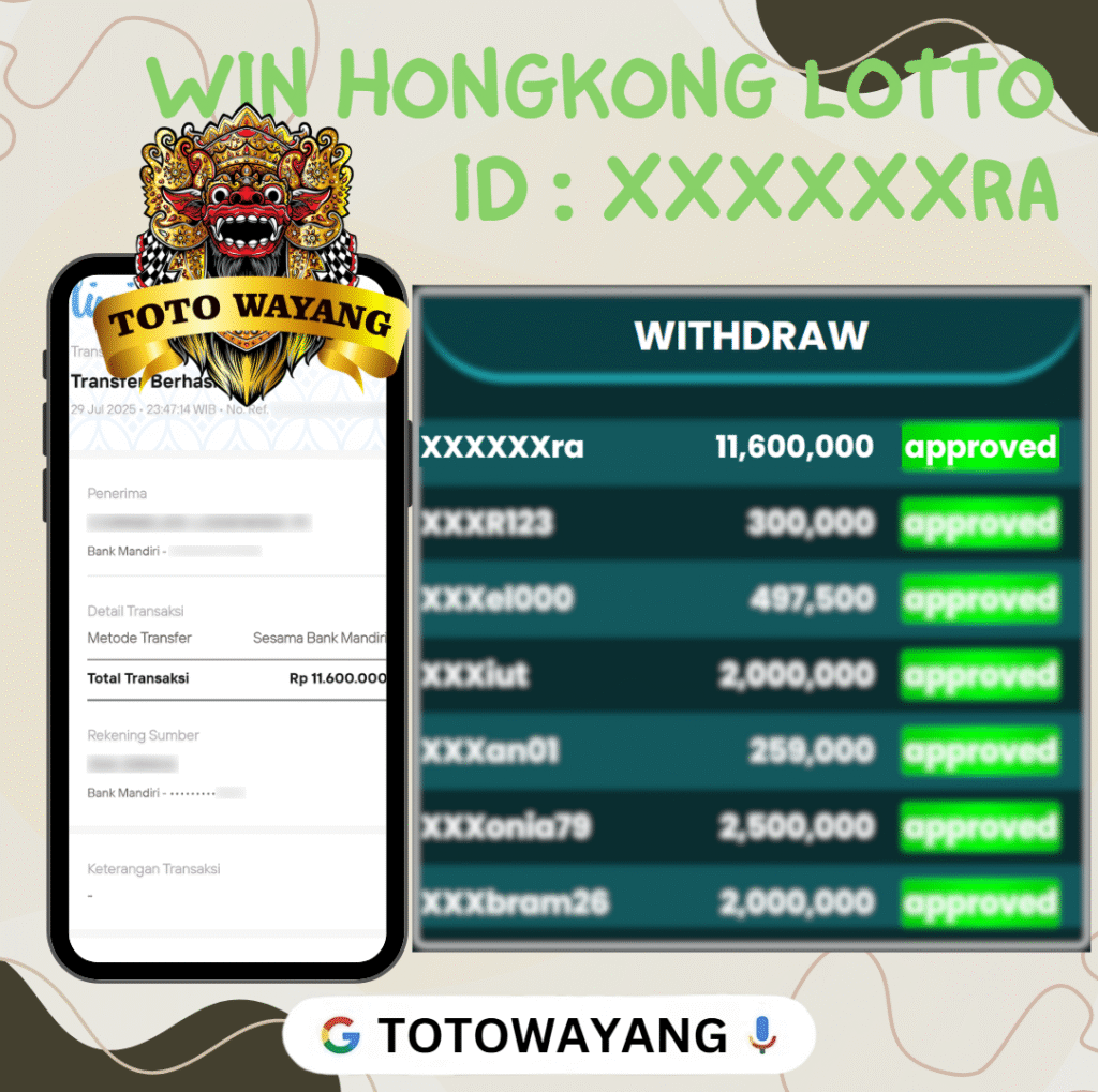 MEMBER TOTOWAYANG JACKPOT DI PASARAN HONGKONG LOTTO