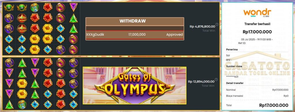 KAKEK BAWA HOKI LAGI BOSKU! WIN SEBESAR 17 JT DI CASATOTO!!