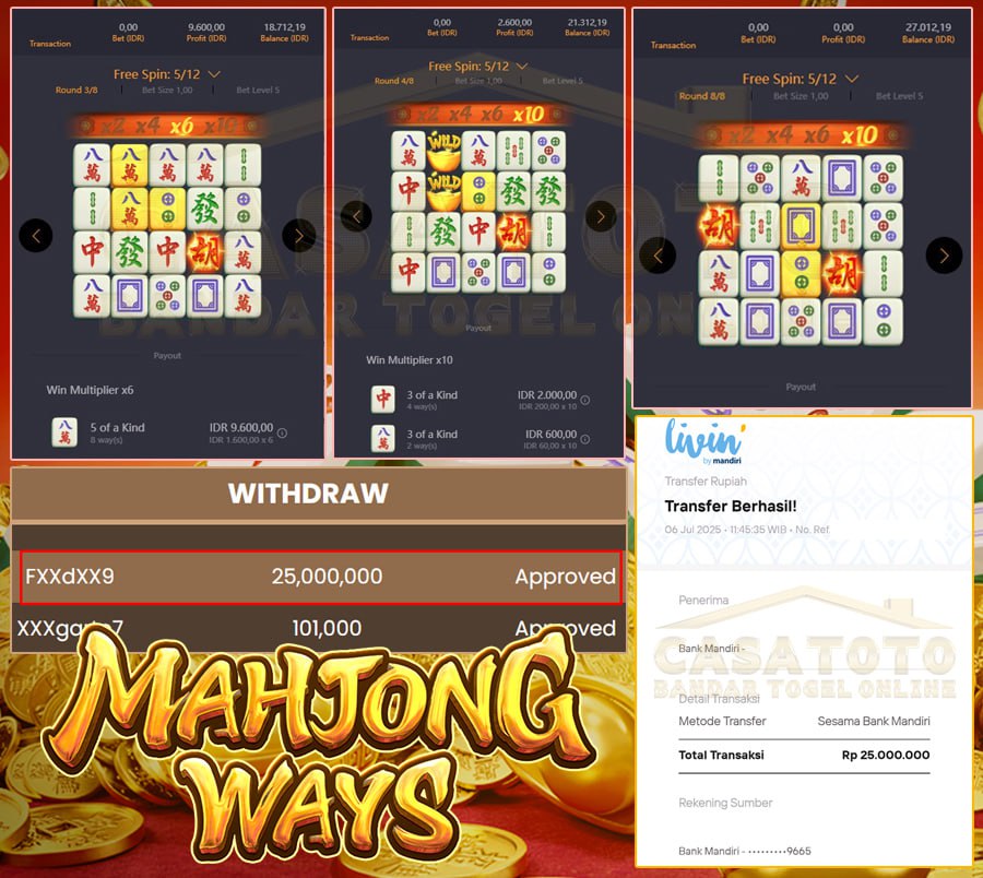 ANTI BONCOSS BOSSKU! JOS LAGI DI CASATOTO SEBESAR 25 JT DI PGSOFT!