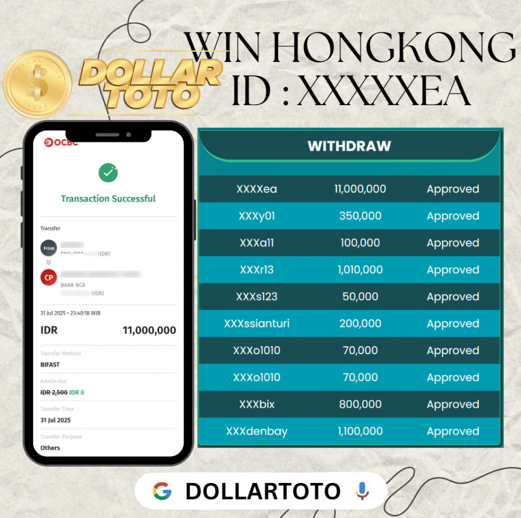 MEMBER DOLLARTOTO JACKPOT DI PASARAN HONGKONG