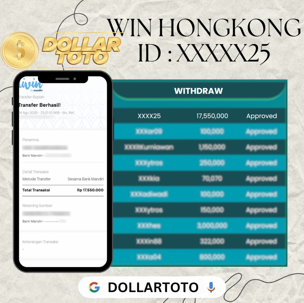 MEMBER DOLLARTOTO JACKPOT DI PASARAN HONGKONG