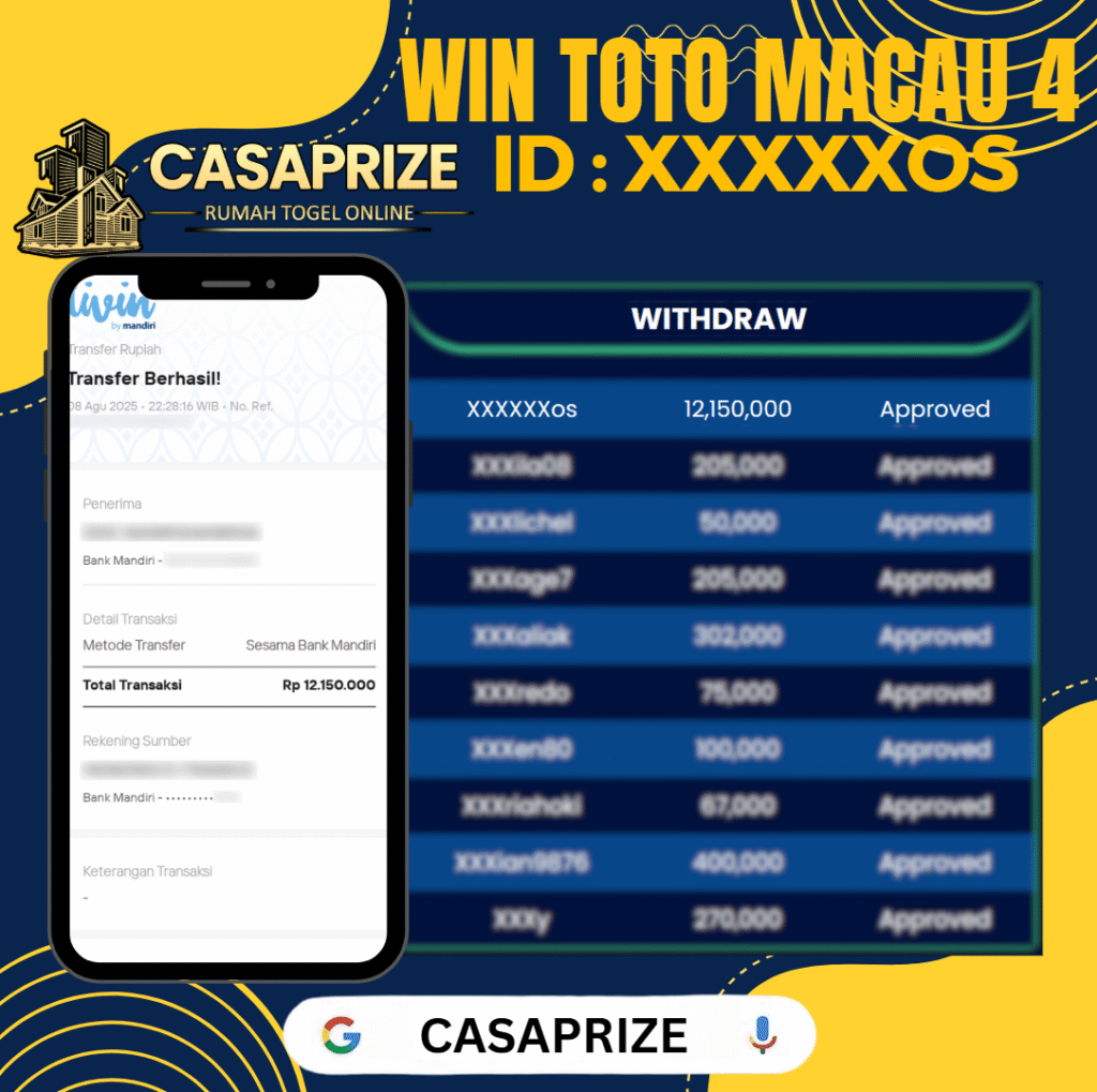 MEMBER CASAPRIZE JACKPOT DI PASARAN TOTO MACAU 4