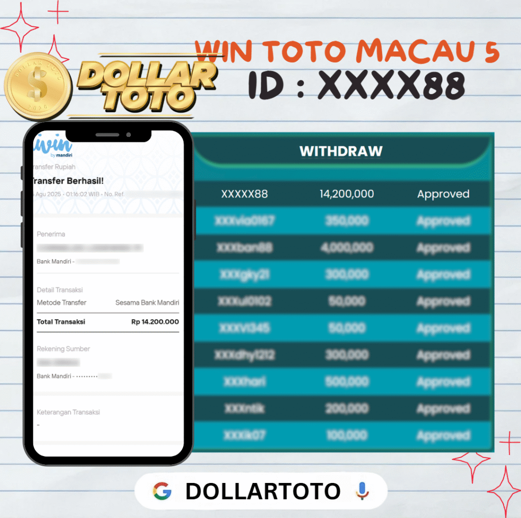 MEMBER DOLLARTOTO JACKPOT DI PASARAN TOTO MACAU 5