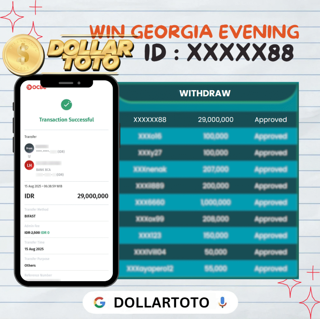 MEMBER DOLLARTOTO JACKPOT DI PASARAN GEORGIA EVENING