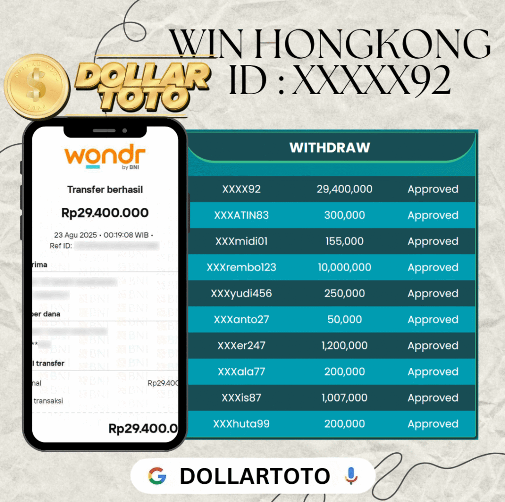 MEMBER DOLLARTOTO JACKPOT DI PASARAN HONGKONG
