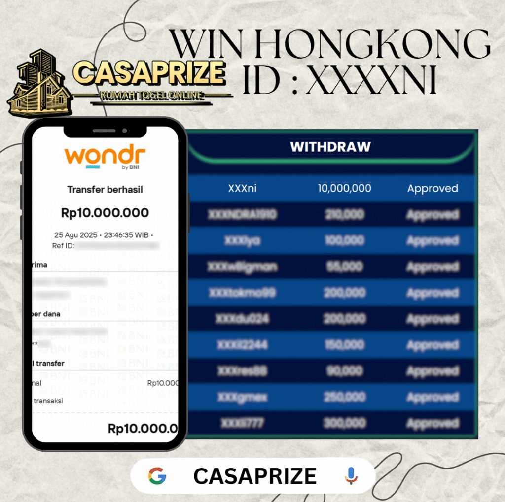 MEMBER CASAPRIZE JACKPOT DI PASARAN HONGKONG