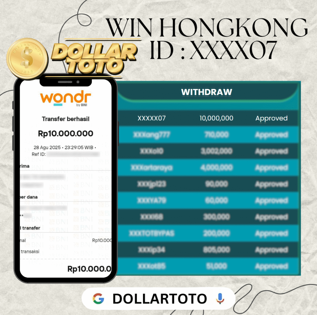 MEMBER DOLLARTOTO JACKPOT DI PASARAN HONGKONG