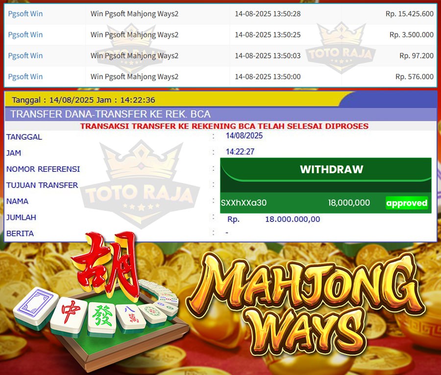 JOS LAGI DAN LAGI KEMENANGAN FANTASTIS DI TOTORAJA - WIN SEBESAR 18 JT DI MAHJONG WAYS