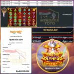 SUPER JACPOT DI DOLLARTOTO WIN SEBESAR 57 JT DI GATES OF OLYMPUS SUPER SCATTER
