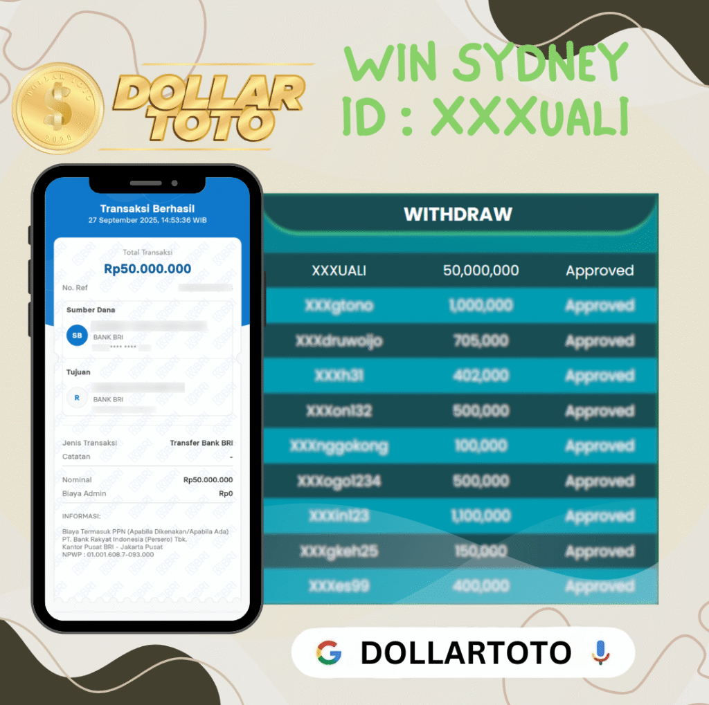 MEMBER XXXUALI DOLLARTOTO JACKPOT DI PASARAN SYDNEY