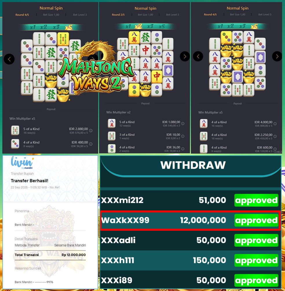 TOTOWAYANG SEMAKIN DI DEPAN!! HEMBUSAN CUAN DARI MAHJONG WAYS 2 TEMBUS 12JT!!!