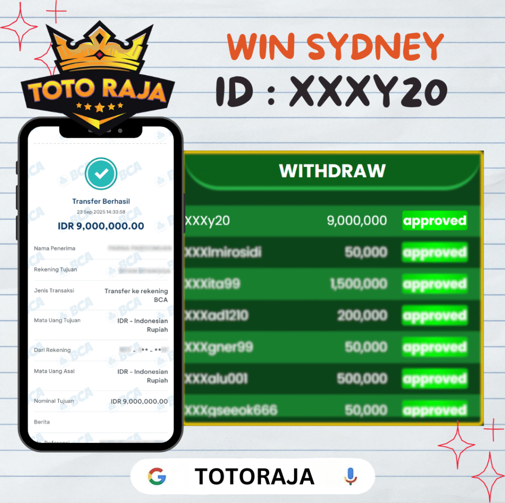 MEMBER XXXY20 TOTORAJA JACKPOT DI PASARAN SYDNEY