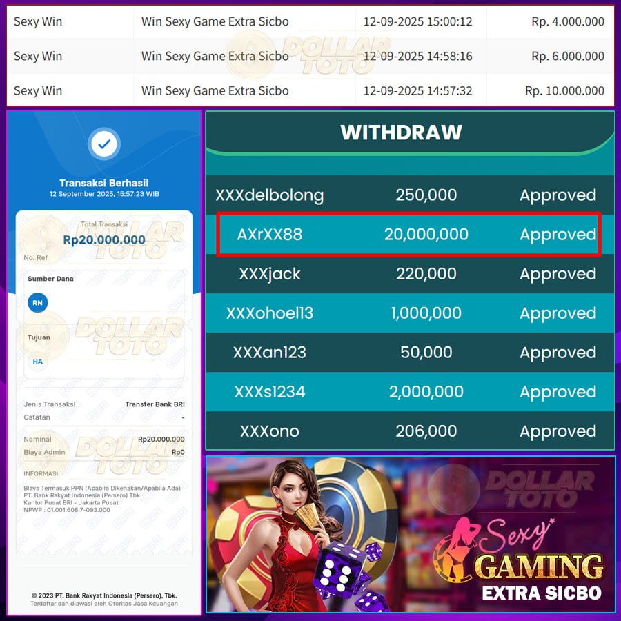 DOLLARTOTO PANAS!! SEXY GAME MELEDAK CUAN 20 JUTA!! MODAL RECEH, CUAN GEDE TANPA AMPUN!!