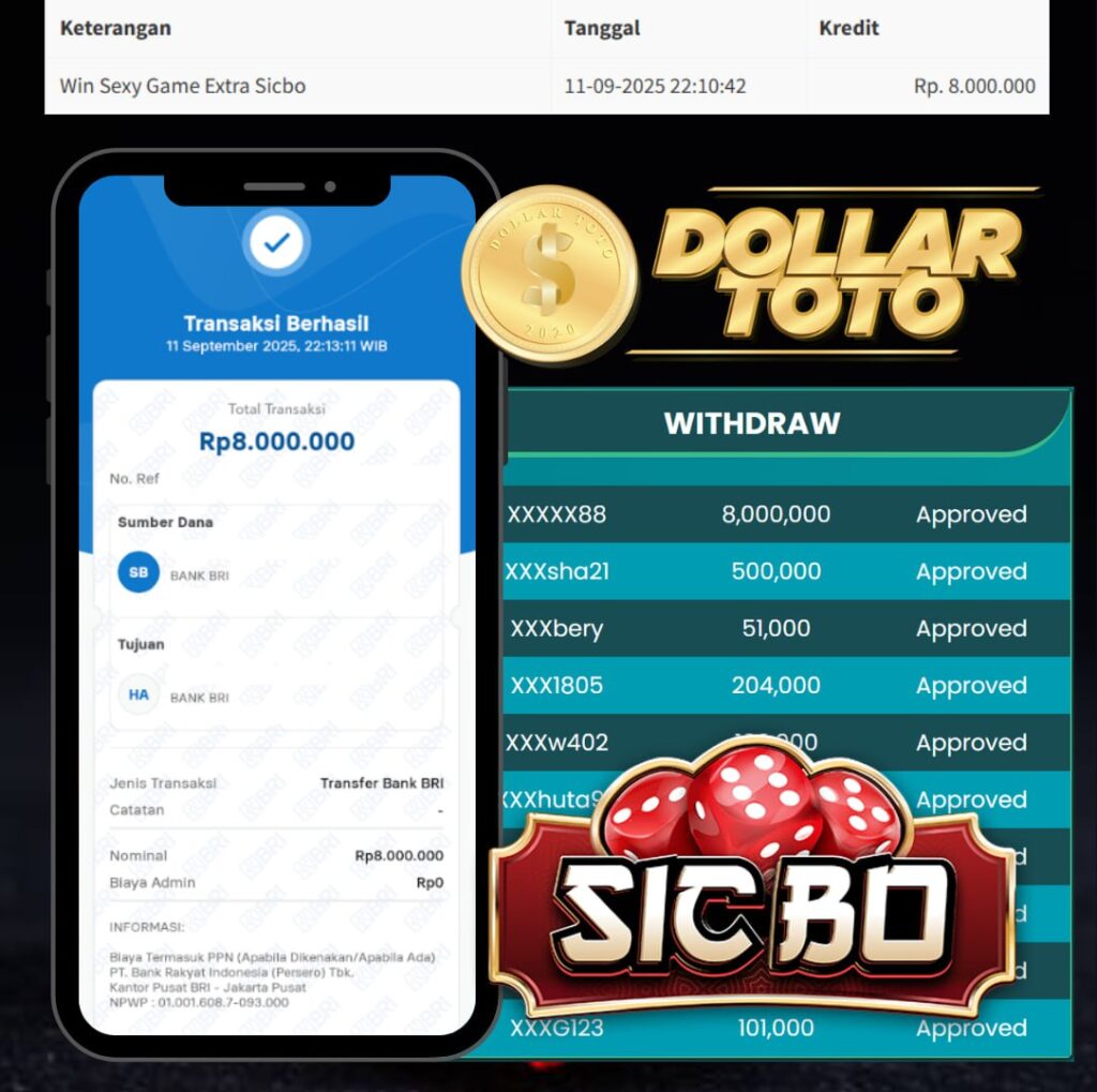 DOLLARTOTO JOSS TERUSS ! JACKPOT LAGI SEBESAR 8 JT !