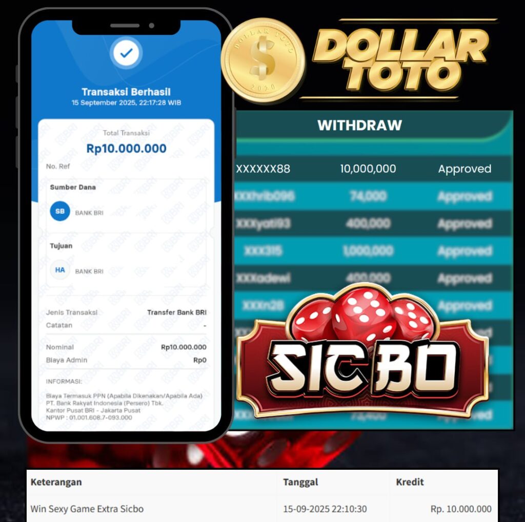 MASUK KE SEXY GAMING! DOLLARTOTO BAGI 1O JUTA TANPA RIBET!