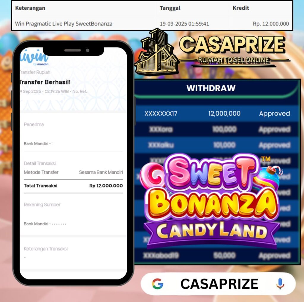 CASAPRIZE KASIH CUAN MANIS 12 JUTA!! PUTAR RODA NYA DI SWEET BONANZA CANDYLAND!!