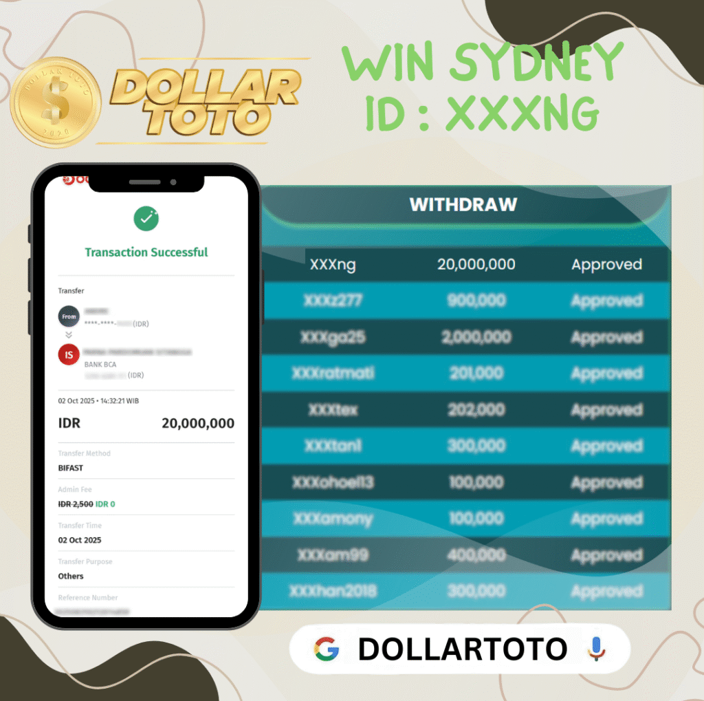 MEMBER XXXNG DOLLARTOTO JACKPOT DI PASARAN SYDNEY