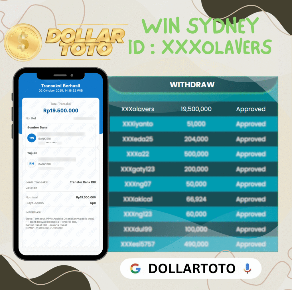 MEMBER XXXOLAVERS DOLLARTOTO JACKPOT DI PASARAN SYDNEY