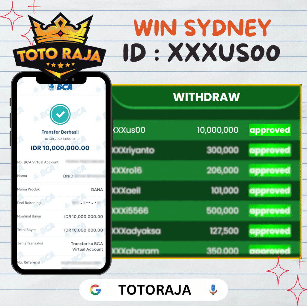 MEMBER XXXUS00 TOTORAJA JACKPOT DI PASARAN SYDNEY