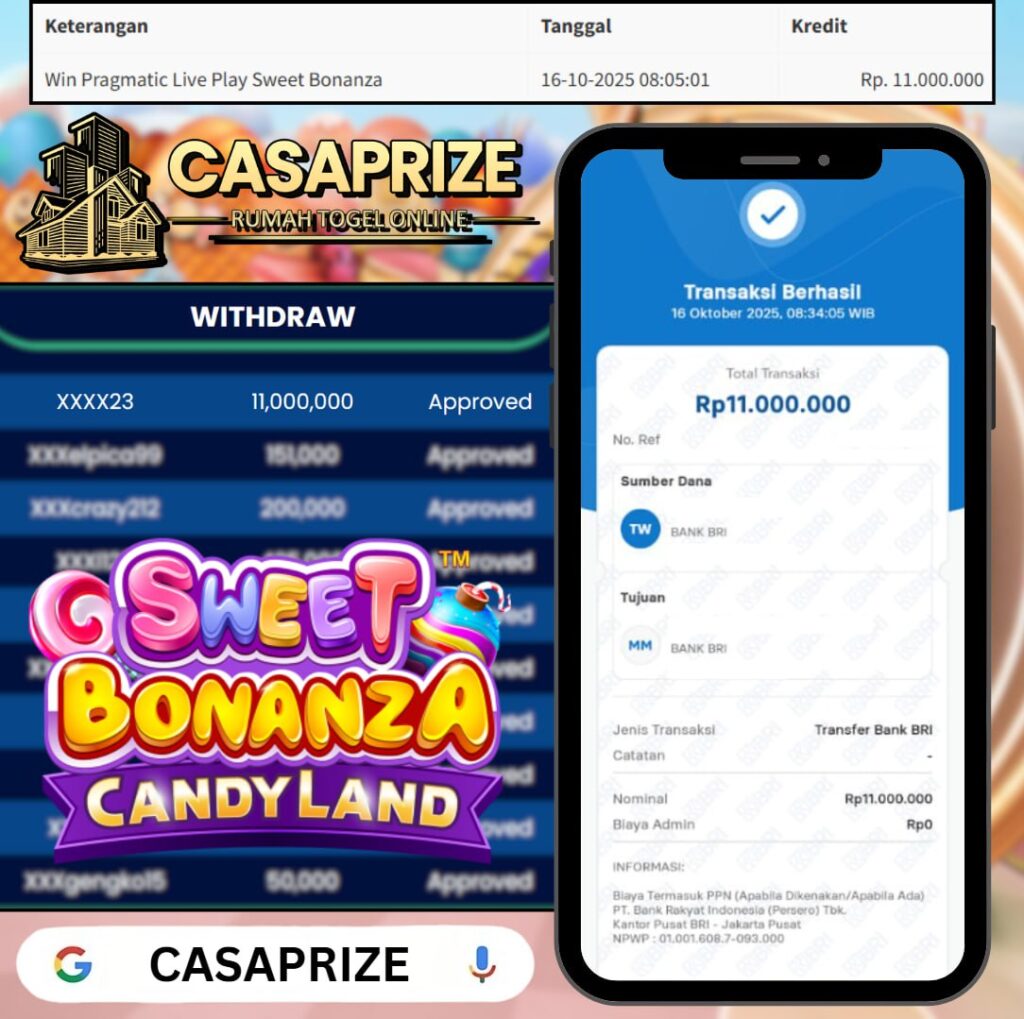 CUAN MELETUP DI CASAPRIZE!! SWEET BONANZA CANDY LAND TEMBUS 11 JUTA, AUTO TAJIR!!