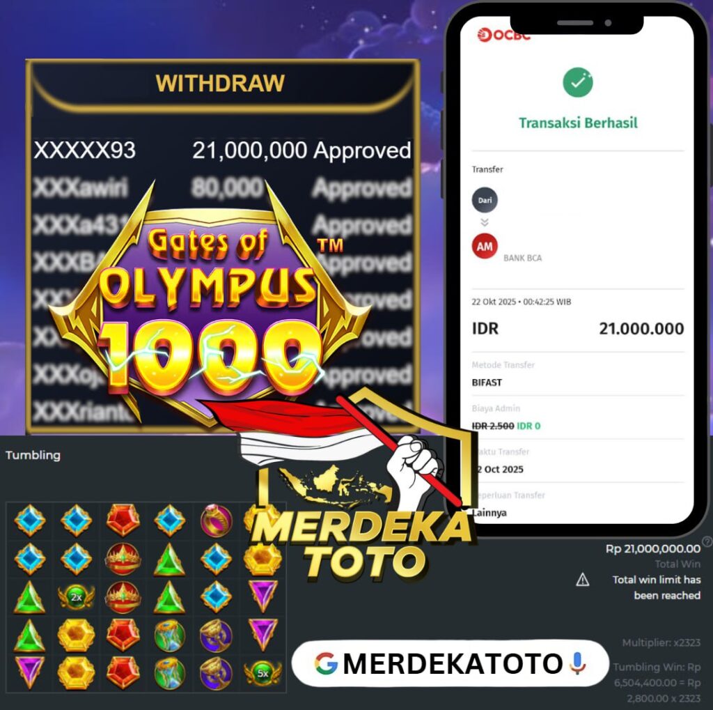 GATES OF OLYMPUS 1000 JOSS LAGI DI MERDEKATOTO BOSKU , WIN HINGGA 21JT !