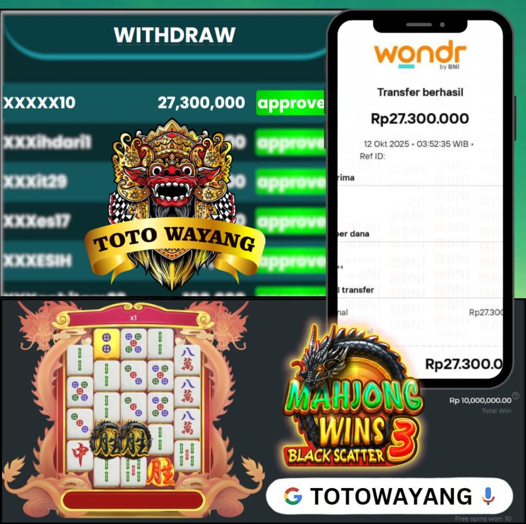 YANG HITAM HITAM PASTI MANIS BOSKU , BAWA PULANG SEBESAR 27 JT DI TOTOWAYANG !