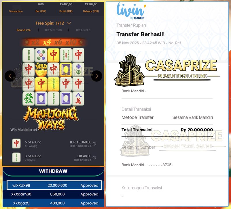 RAIH KEUNTUNGAN BESAR DI CASAPIZE! WIN SEBESAR 20 JUTA DARI MAHJONG WAYS !