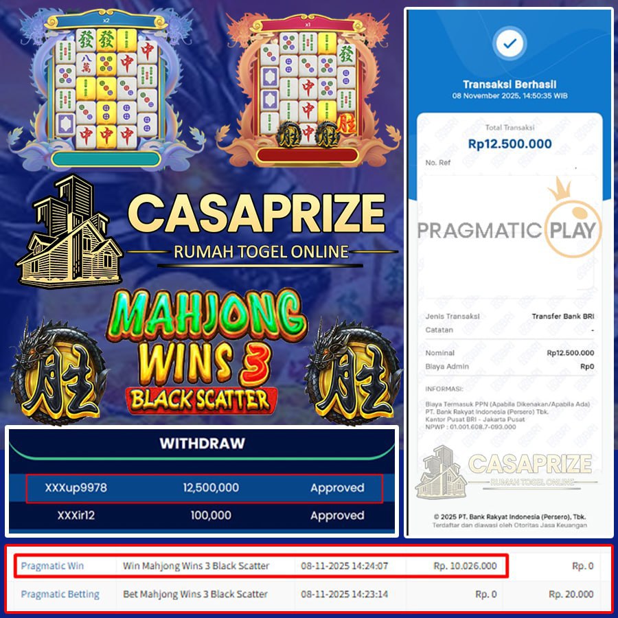 CASAPRIZE MEMANG TIDAK ADA DUA!! BLACK SCATTER MENGHANTAM JACKPOT 12JT!!