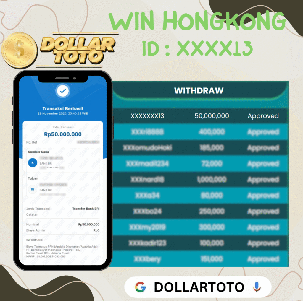 MEMBER DOLLARTOTO JACKPOT DI PASARAN HONGKONG