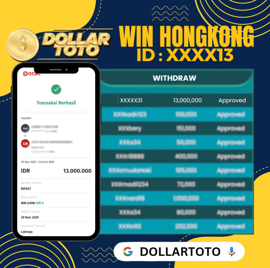 MEMBER DOLLARTOTO JACKPOT DI PASARAN HONGKONG