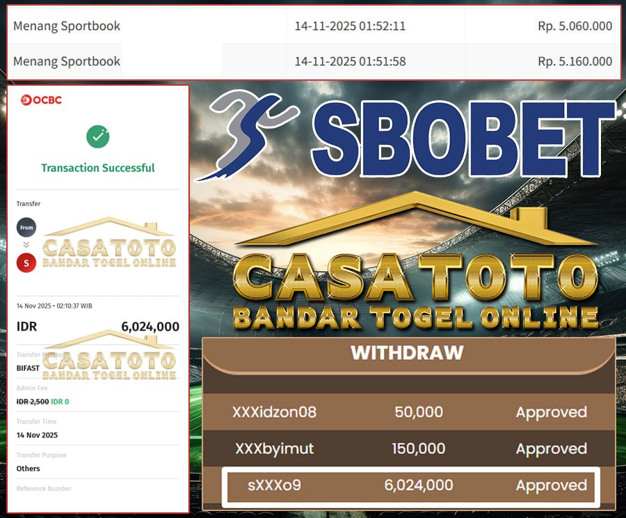 SBOBET SPORTBOOK BERIKAN CUAN !! SPEKTAKULER 6 JUTA! TEBARAN TIPIS, HASIL MANIS !!