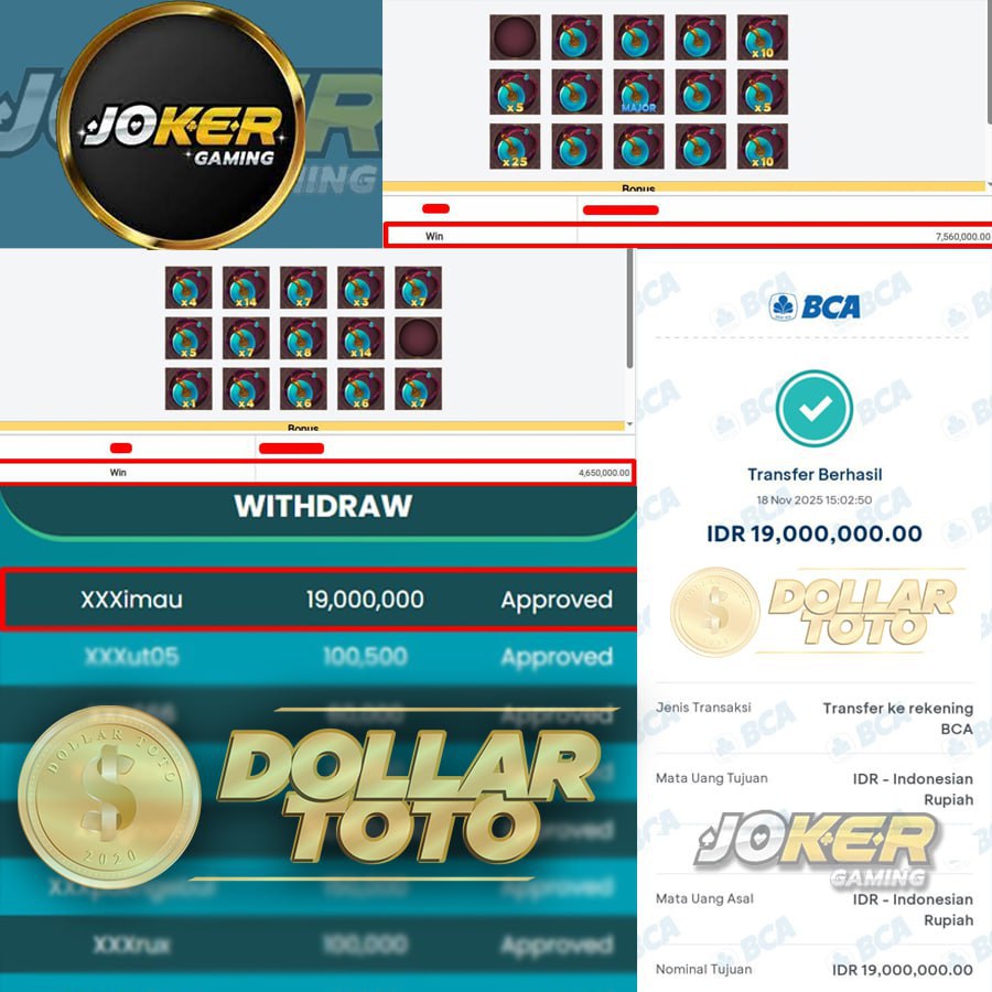 JOSS LAGI DI LUCKY STREAK DI DOLLARTOTO SEBESAR 19 JT BOSKU!