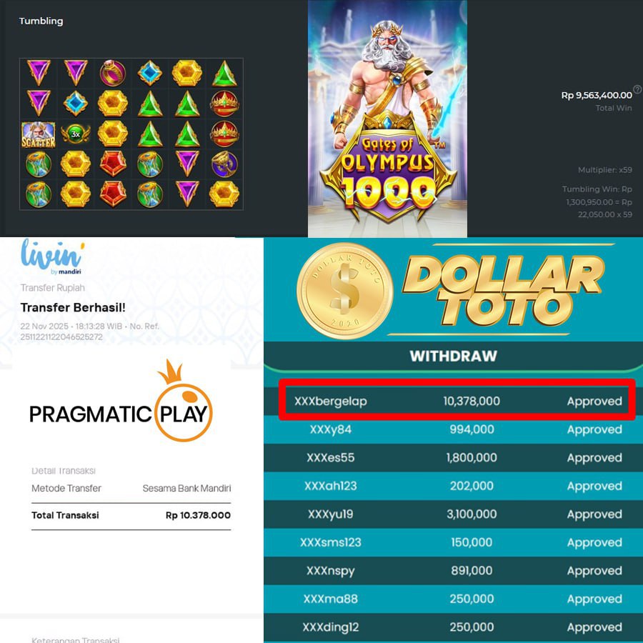 GATES OF OLYMPUS 1000 JOSS LAGI SEBESAR 10 JT DI DOLLARTOTO!